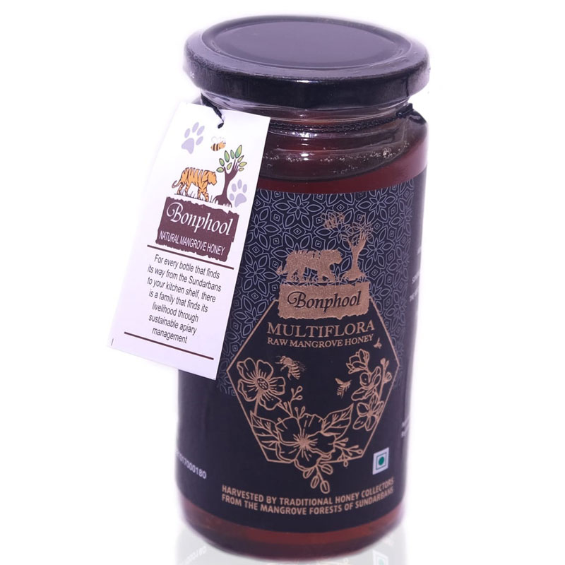 Bonphool Multiflora Raw Mangrove Honey - 490 gram 1 pack