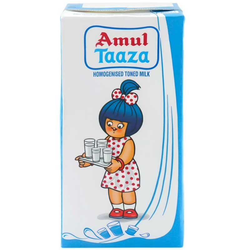 Amul Taaza Homogenised Toned Milk - 500 ml Pack